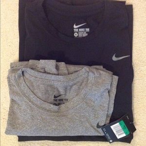 Two Nike long sleeve t-shirts.